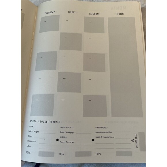 Undated Productivity Store Planner Pro Max (8.5x11) (Navy Blue) - Picture 4 of 7